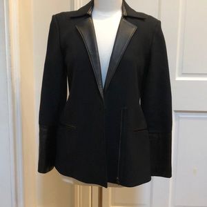 Helmut Lang Wool and Leather Blazer